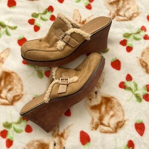Lower east side suede wedge clogs